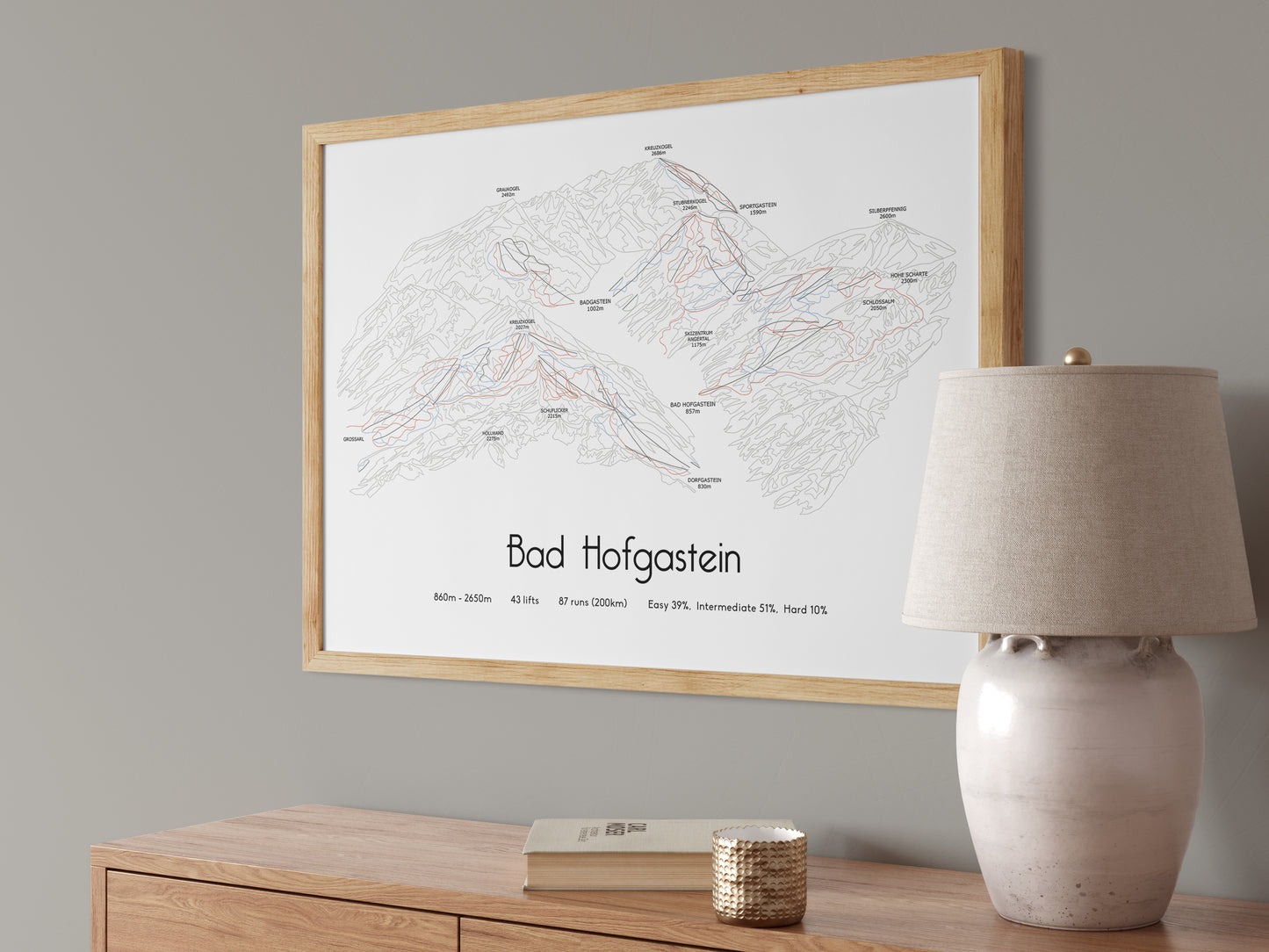 Bad Hofgastein mountain artwork angle