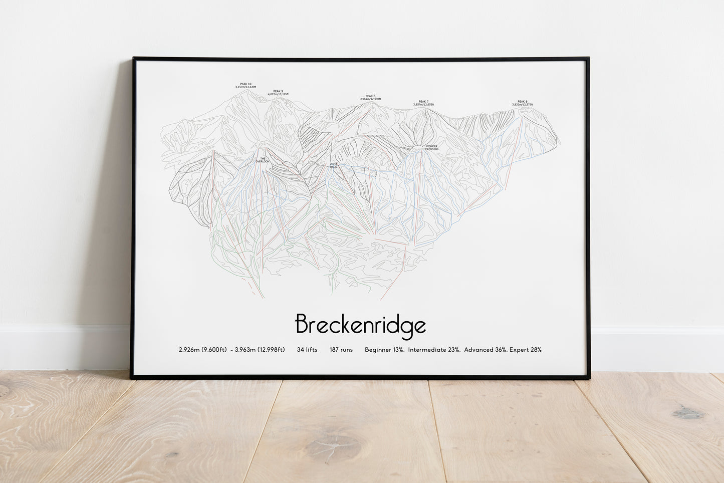 breckenridge mountain artwork black frame