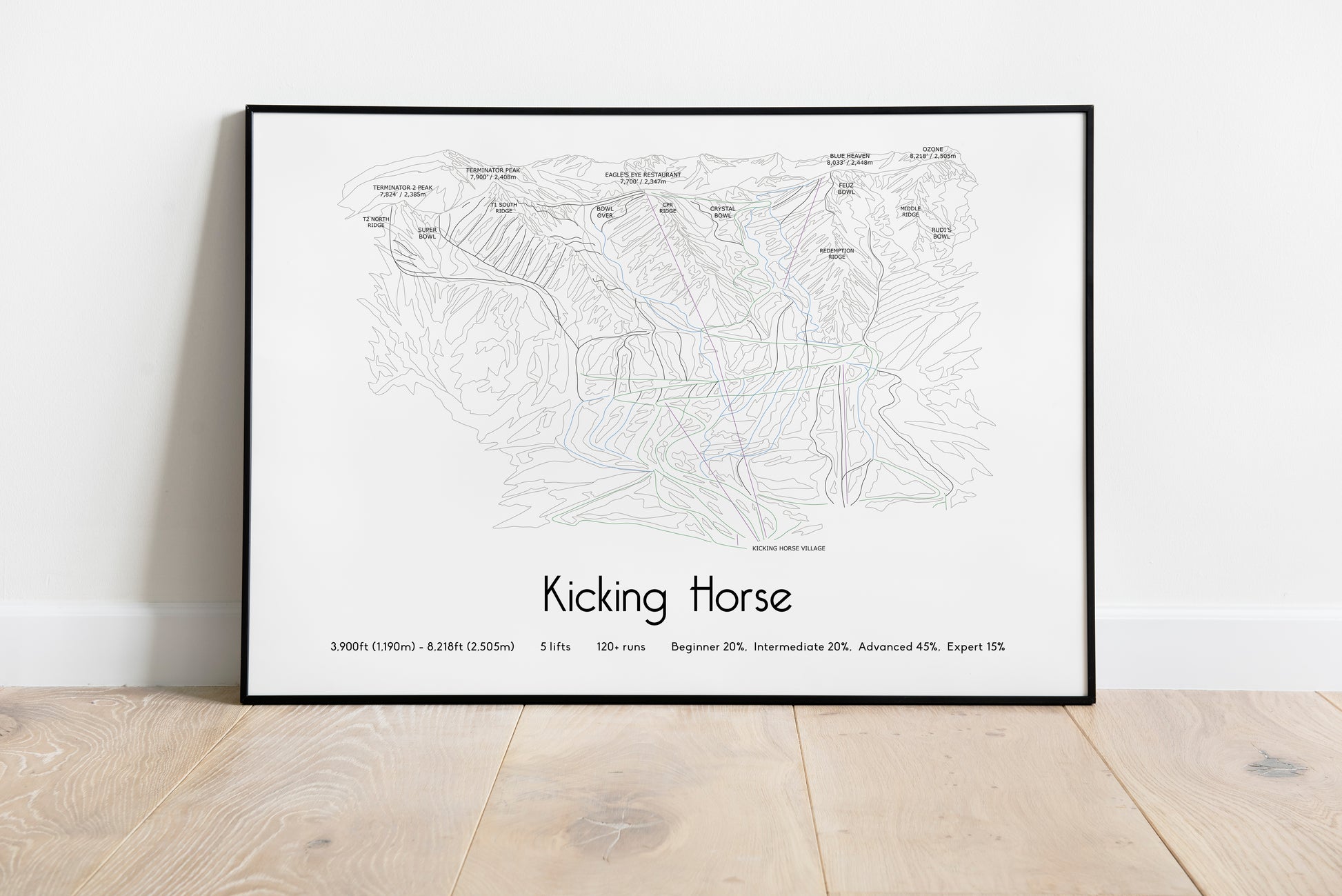 kicking horse mountain artwork black