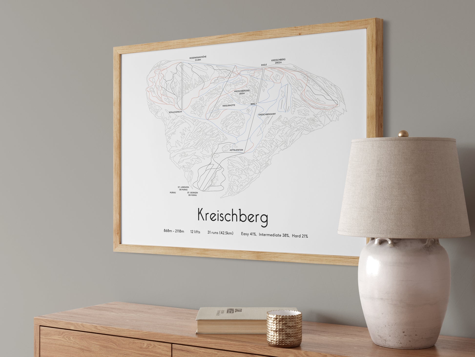 Kreischberg mountain artwork angled