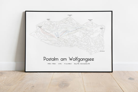 postalm am wolfgangsee mountain artwork black