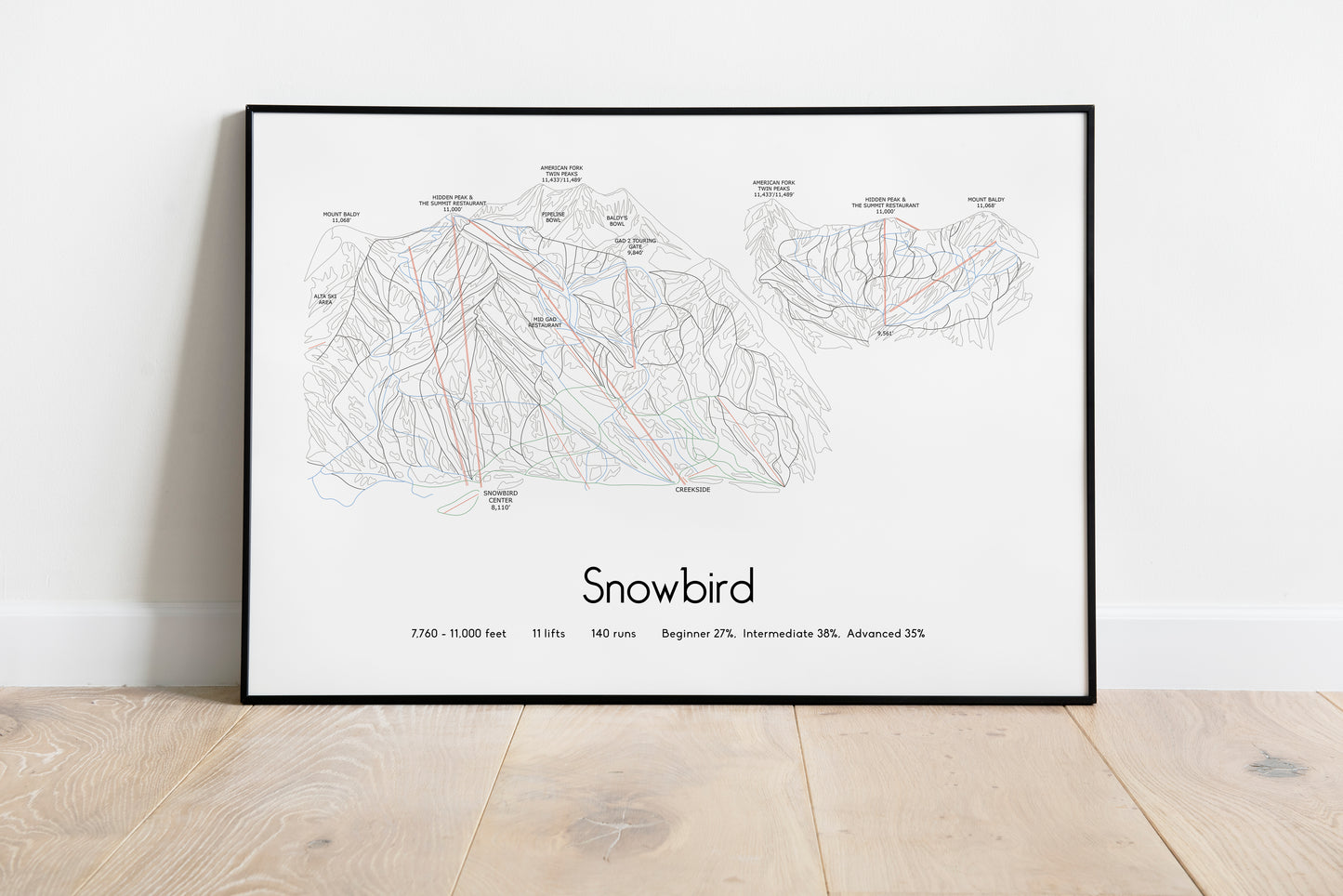 snowbird mountain artwork black