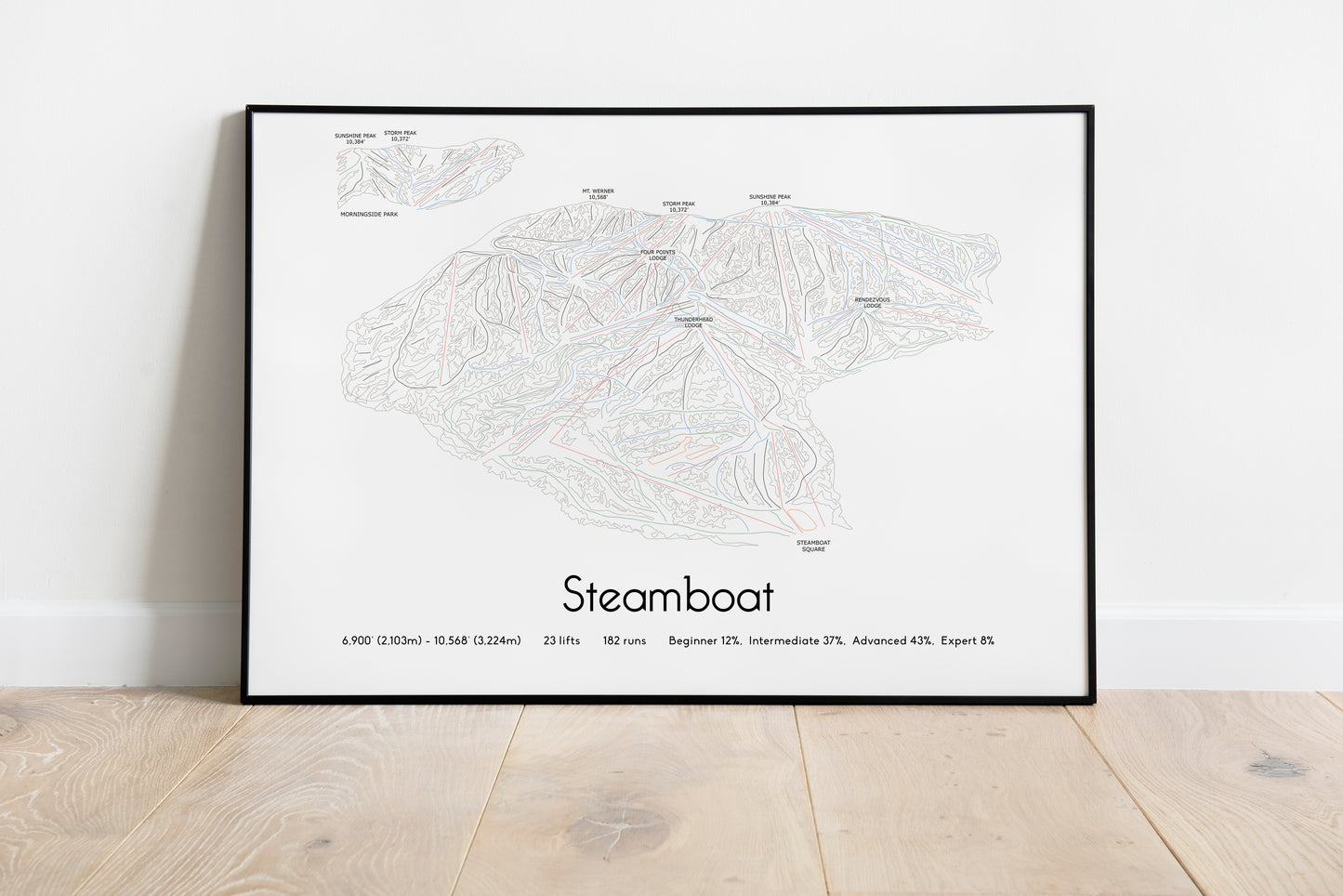 steamboat mountain artwork black