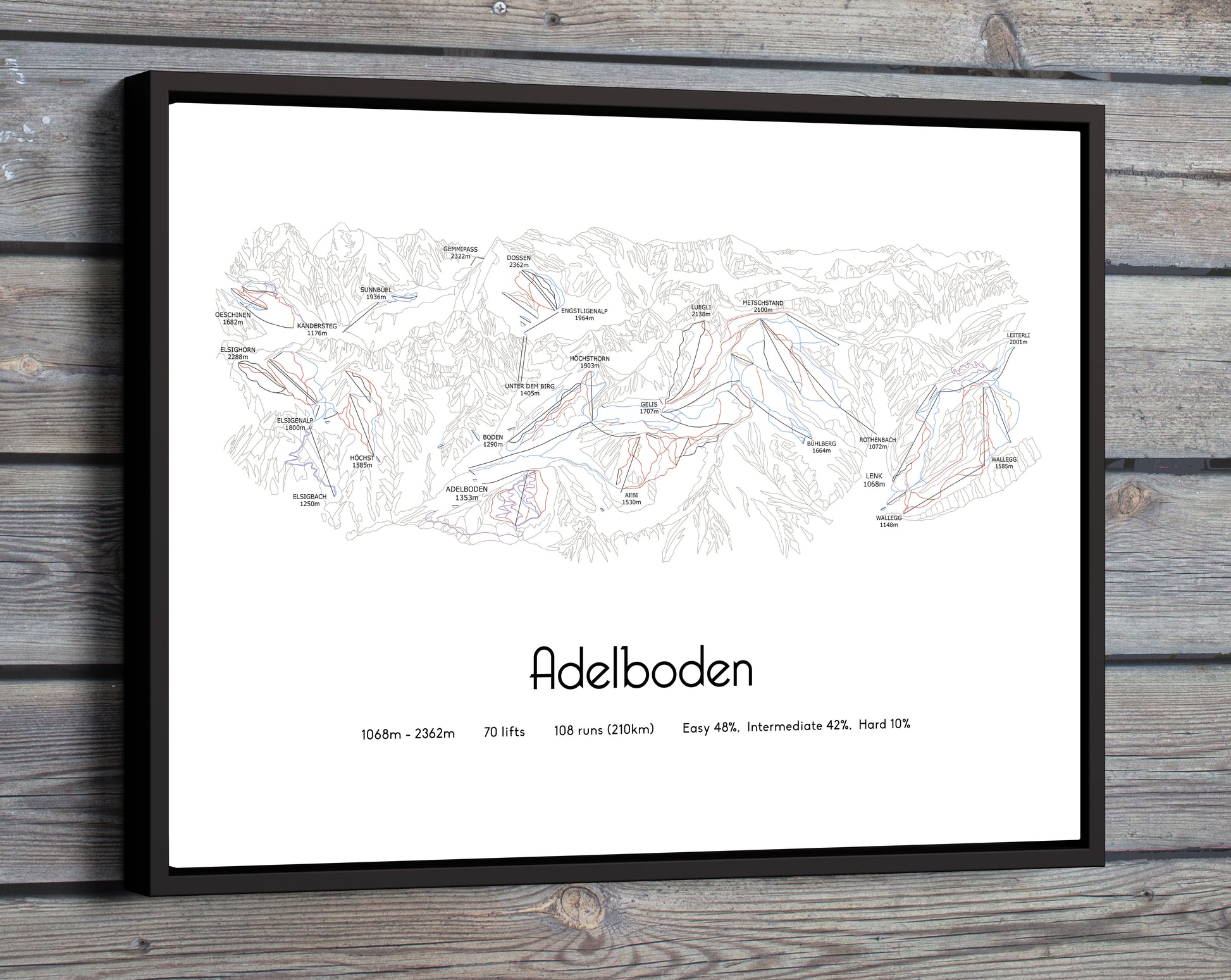 adelboden lenk mountain artwork wooden