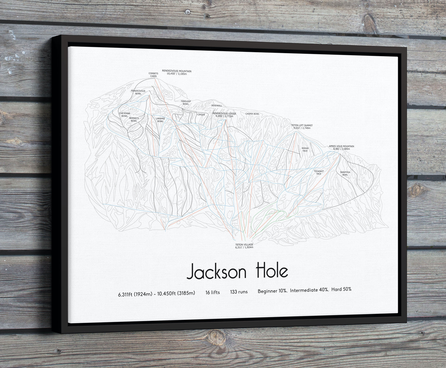 Jackson HoleJackson Hole mountain artwork wood