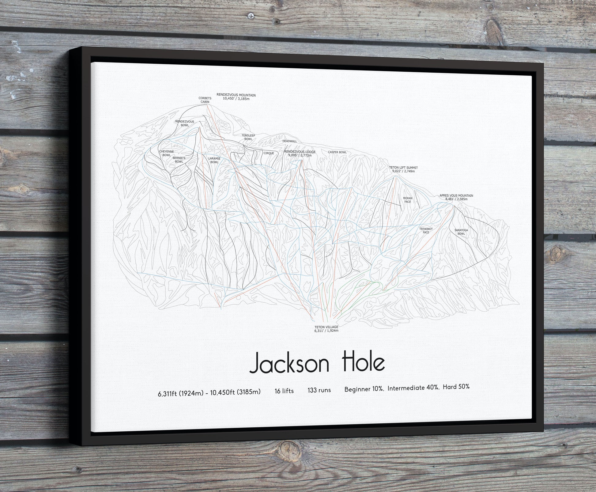 Jackson HoleJackson Hole mountain artwork wood