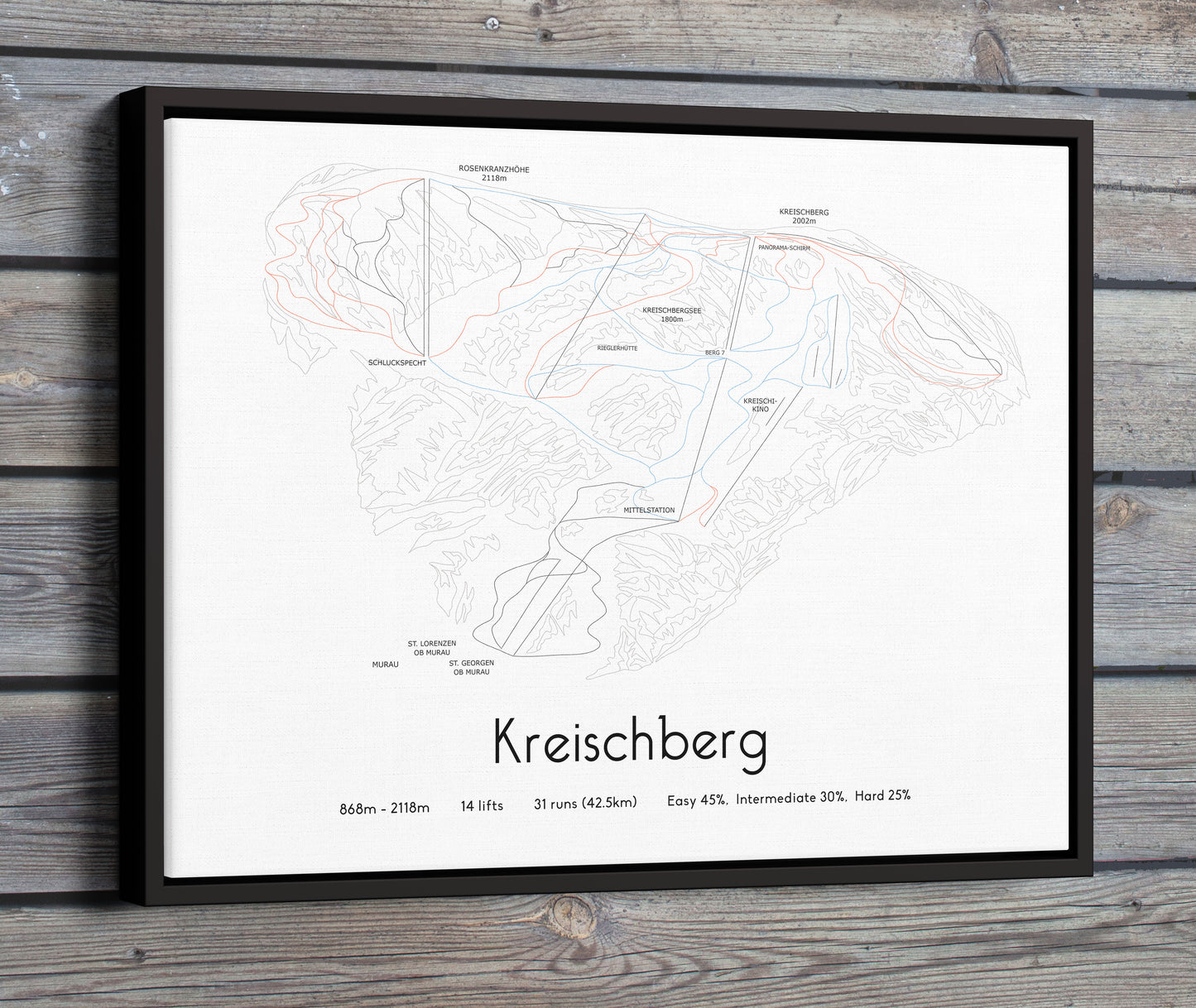 Kreischberg mountain artwork wood