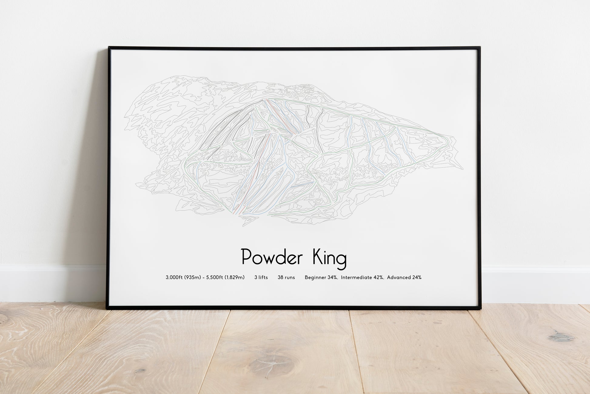 powder king mountain artwork black