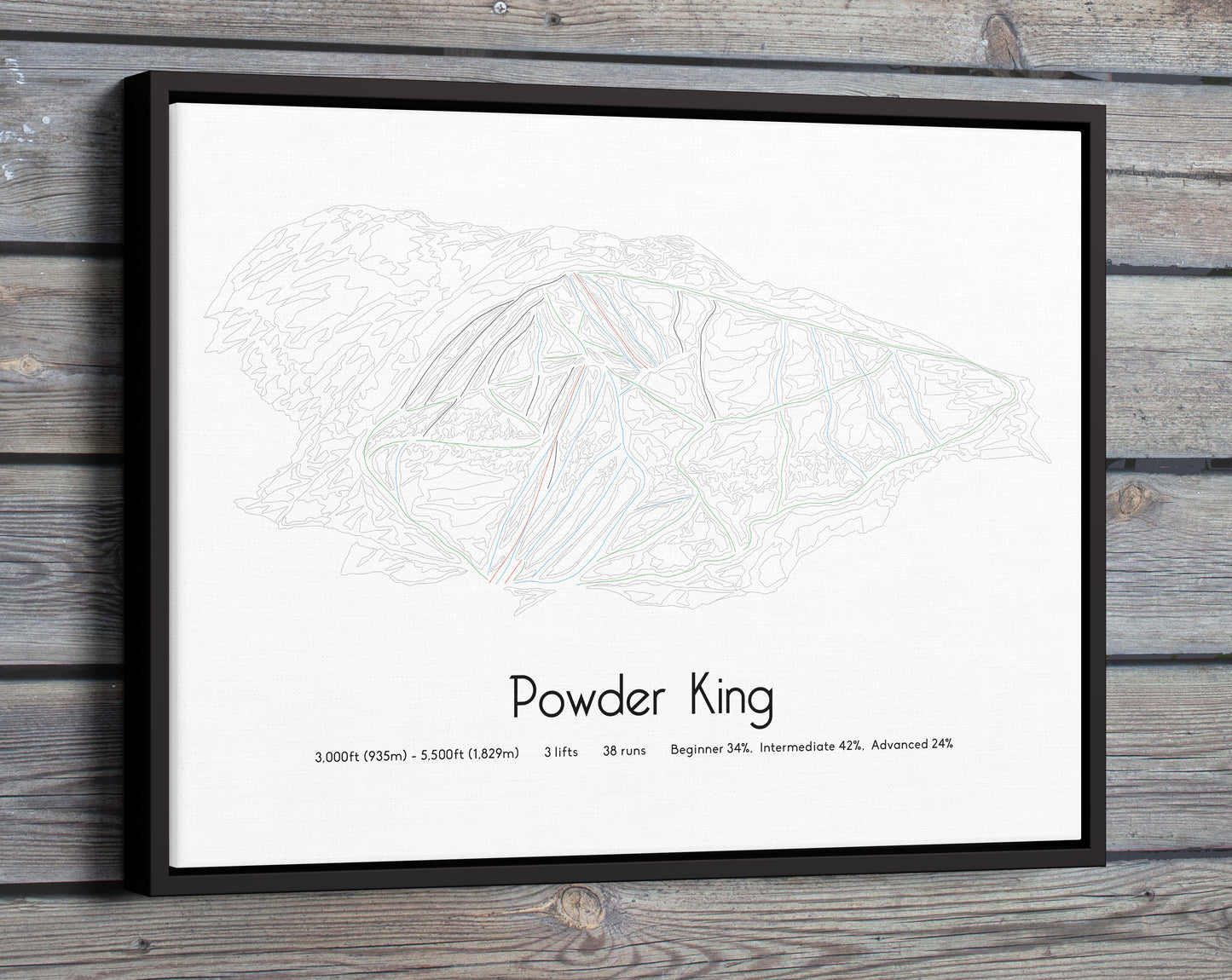 powder king mountain artwork wood