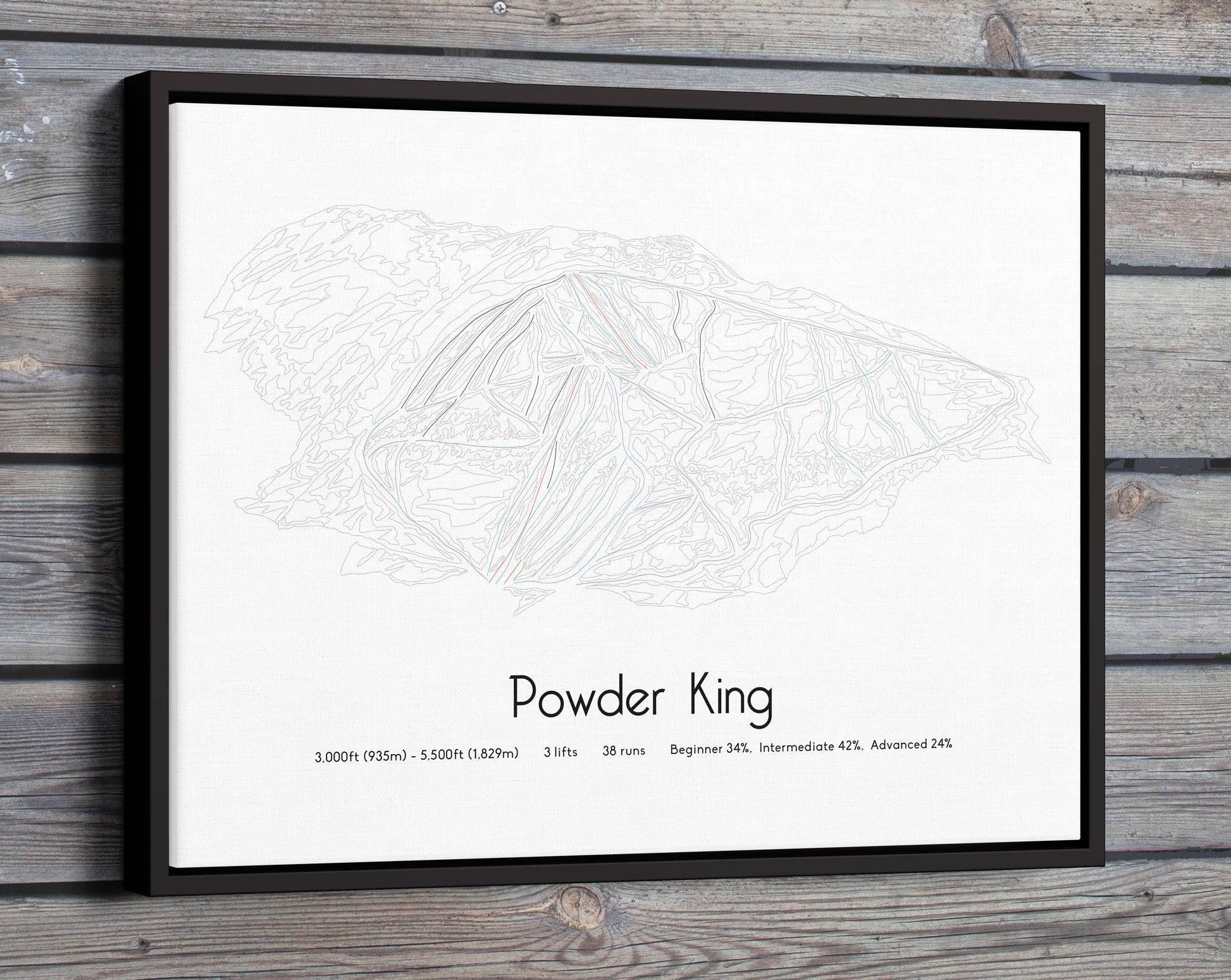 powder king mountain artwork wood